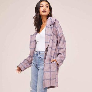 ASTR The Label Oversized Plaid Long Cozy Coat New
